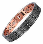 Magnetiskt koppararmband för män, örstil, koppararmband med superstark magnet, justerbar storlek,