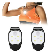 LED-klämma för utomhusbruk, nattklämma, löplampa, USB-uppladdningsbar lampa, reflektorlampa för jogging, vandring, camping, löpning