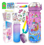 [RM]Unicorn Gift for Girl 5-10 Years, Craft Kit Drinking Bottle for Kids, Water Bottle Craft Diamond Painting Kids Birthday Toys for Girls 4-12 Years