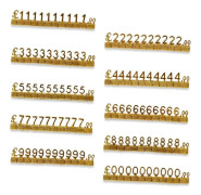 10 st Digital Prislapp 3D Metallhyllor Justerbar GBP Pris Fyrkantig Kit för Butiksdisplay Smycken Klockbutik Kontor