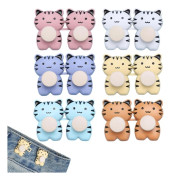6-pack omedelbar byxmidjejusterare - Tiger Pins, verktygsfritt justerbart löst midjesspänne för kvinnor och barn_yux