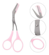 Eyebrow Scissors with Comb, Stainless Steel Eyebrow Scissors, 2 Pcs