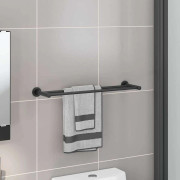 vidaXL Handdukshållare Svart 61 x 14,5 x 5 cm Rostfritt stål