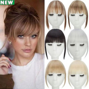 Clip In Hår Lugg Extensions Fransk Hår Lugg Stilfull Hår Lugg Hårstycken mellanbrun & mörkblond mediumbrown & darkblonde mediumbrown & darkblonde 28cm