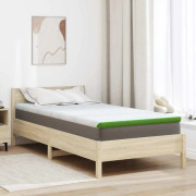 Madrasskydd i modern design - Vit och grön | Storlek: 90x190 cm