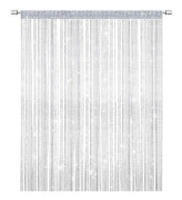Trådgardiner Dörr Myggardin, Elegant Avdelare Toffsgardin för Heminredning, Avdelargardin för Dörrar och Fönster, Vit (100x200cm)