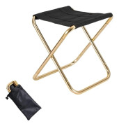 Bärbar hopfällbar campingpall med förvaringsväska - Lättviktig u0026 Kompakt för fiske, resor, vandring, strand - 1-pack