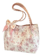 Shoulder Bag for Women and Students, Underarm Bag with Trendy Butterfly Patterns and Spacious Interior, Pink Pink Pink