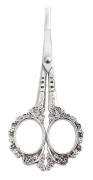 Manikyrverktyg Förpackning Vintage Plum Stil Sax Europeisk Elegant Enkel Stil Sax Multifunktionell Rostfri Nagelsax (Silver)