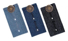 Midjeförlängare, Knappförlängare för byxor, Denimmaterial, 3-pack nyanser, Premium metallknappar, 2 knapphål, Knappförlängare för jeans