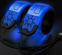 LED Armband för Löpning, 2-pack Löplampor för Löpare Uppladdningsbara Reflexer Löparutrustning Lysande Armband blue