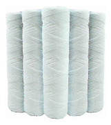 Set med 5 lindade vattenfilterpatroner anti-sediment 9 tum 3/4 - 20 mikron kompatibla med 10-tumsfilter tillverkade i Frankrike - Shlm