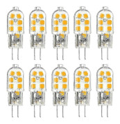 10 stycken G4 LED majskolvslampa (AC/DC 12V: Varmt ljus 3000K)