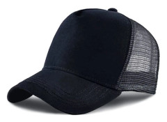 Basebollkeps för män och kvinnor, 5-panels justerbar enfärgad truckerkeps med meshbaksida, sportig fritidskeps sommarsolhatt för unisex