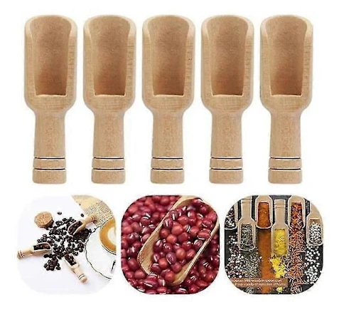 Mini set med träskedar - Badsalt, godismjöl, köksredskap