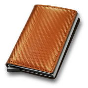Carbon RFID - NFC-skyddad plånbokskortfodral 6 kort Orange One Size