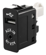Bil USB AUX In-kontakt Auxiliär Ingång Socket Adapter för E81 E87 E90 F10 F12 E70 X4 X5 X6