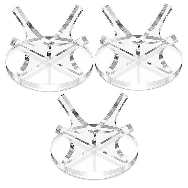 3-pack Akryl Små Bollställ Sportboll Displayställ för Baseboll Golf Softball Tennis