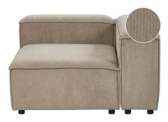 Hörnmodul Vänster Hörndel Taupe Manchester 1-sits Soffmodul Modern Enkelsits Svarta Ben Vardagsrum