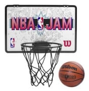 Mini basket för basketball - Wilson - JAM - NBA JAM-design - Lätt att montera - För vuxna och barn vit/svart/röd