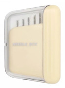 10 st Rostfria Symaskinsnålar med Magnetisk Nålhållare Organizer Fodral Bärbara Handsömnadstillbehör För Resor Beige