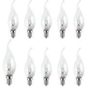 10-pack Små Skruvlampor 25W Klar Edison Skruv Flamformad Lampa E14 240V Från Brightfour