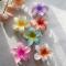 6 st Hårspännen med Blommor, Hawaiianskt Blomspänne Underbar Gåva, Starka Hårspännen för Kvinnor med Tjockt Hår