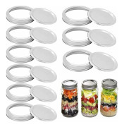 9 st Mason Jar-lock, Delade lock, Konserveringslock, Burköppningslock, Läcksäkra Mason Jar-lock, för de flesta Mason Jar (86 mm)