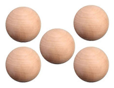 5 st 4 cm Diameter Träkulor DIY Runda Kulor Omålade Kulhantverksmaterial -Sy