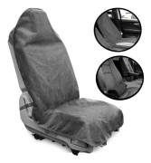 Seat Cover in Grey Towel, Waterproof and Non-Slip, Universal, Adapted to Front Seat of Single SUV Car