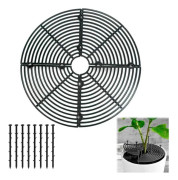 Skyddsgaller kompatibla med blomkrukor - Justerbart krukskydd upp till 30 cm - Komplett kit med bultar och ABS-plastskivor - Skyddar växter mot