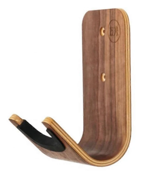 Gitarr Skateboard Väggfäste Unik Design Böjt Trä Gitarrhängare Väggmontering Gitarrhållare Akustisk