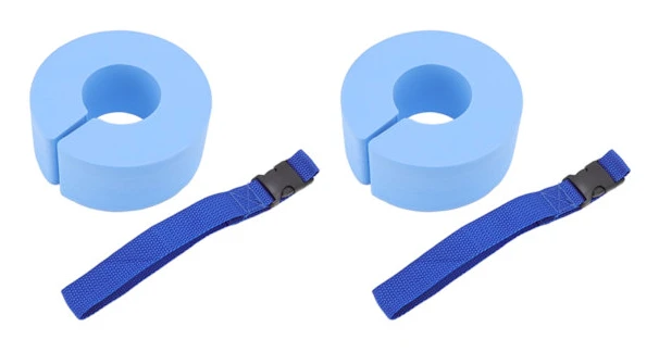 2 st Tjock Baby Badring EVA Simflyt för Barn Flytkraft Skum Armband Barn Simutrustning Blått Bälte