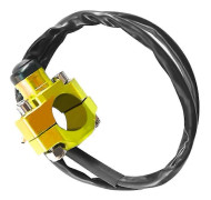 Motorcykel Stopp Start Dödmansgrepp Knapp i Aluminium För 22mm Styre Atvquad Gold