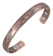 Magnetiskt armband i massiv koppar för kvinnor och män, med 6 magneter (3500 Gauss) som Alla hjärtans dag-present, en Copperplum 1 st Copper Plum Copper Plum