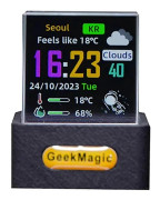 GeekMagic Kristallkub Fotovisning Holografisk Skrivbord Smart Väderstation Digital Klocka med GI