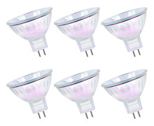 Halogenlampa 35w Gu5.3 2-stifts sockel, 12v 2700k Varmvit Spotlight 36° spridningsvinkel 4000 timmars livslängd Dimbar Halogenlampa Dikroisk - 6pack
