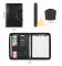 A4 Desktop Folder, Leather Conference Folder, Zipper Document Folder, Waterproof Portfolio with Ring Binder, Clipboard, Notepad, Portfolio
