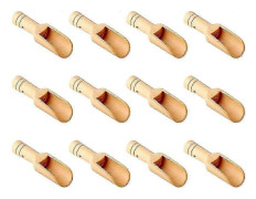 Mini Träskedar Mini Bambuskedar för Badsalt, tesked, Tvättmedel