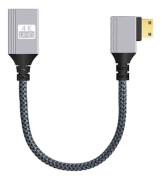 Typ A 0,2 m rätvinklig mini HDMI hane till HDMI hona adapterkabel HD-videokabel