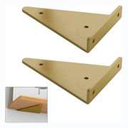 2-pack flytande metall triangelhyllkonsol, Betterlife dold vägghyllkonsol, sovrum vardagsrum badrum DIY dekoration stöd, 8x