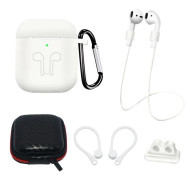 [5-Pack] Airpods 1/2 Tillbehör Set - Vit