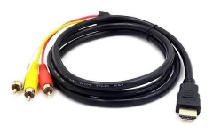Doonjiey HDMI-kompatibel 3RCA Video Audio AV Komponent Konverter Adapter Kabel för HDTV