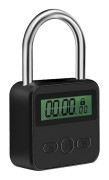 Metall Timer Lås LCD Display Multifunktionell Elektronisk Tid 99 Timmar Max Timing USB Uppladdningsbar Timer Hänglås Svart