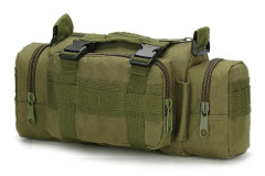 Multifunktionell midjeväska Cykel Främre styrväska Fiskväska Axelväska Fotografering Träning Utility Sling Ryggsäck (Army Green) C