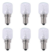 6x E14 Högtemperaturlampa 500 Grader 25w Halogen Bubbelugnslampa E14 250v 25w Kvartslampa