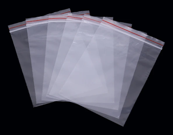 300-pack 4x6cm Ziplock Påsar med Dragkedja Transparenta