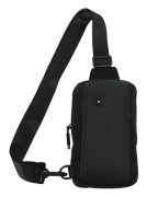 Bröstväska Utomhusresor Sport Shoulder Sling Ryggsäck Messenger Bag för män Kvinnor Svart