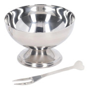 Glasskål i rostfritt stål, dessertskålar, puddingformar, sundae-salladsskål, dipsål, trifle-provningsskålar med gaffel, 150 ml