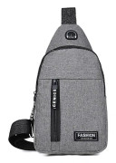 Herr Crossbody Sling Bag Vattentät Oxford Tyg Bröst Dagspackar För Shopping Camping Promenader Light Grey